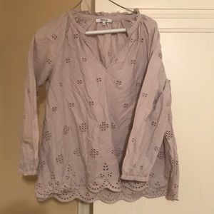 Madewell eyelet top, size small